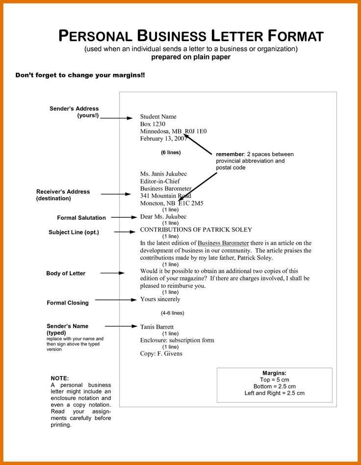 spanish business letter template