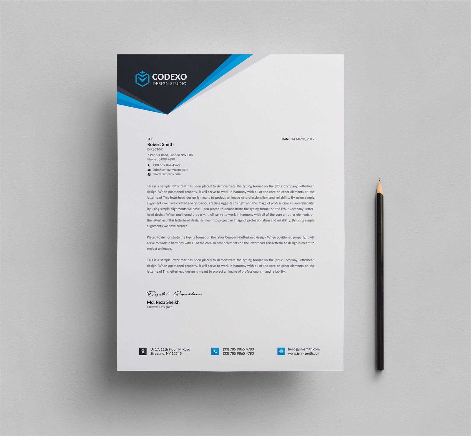 business letter head template