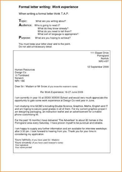 formal letter template pdf