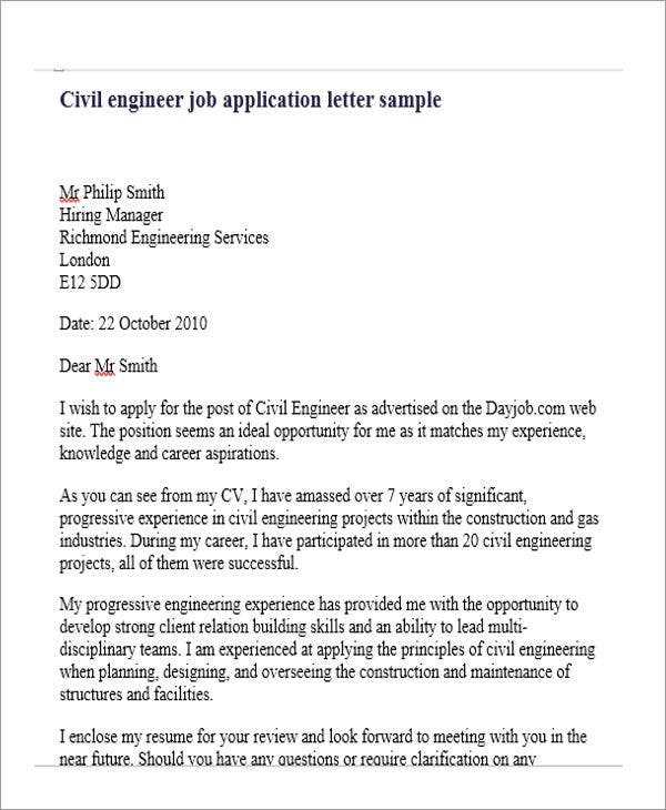 letter of application template