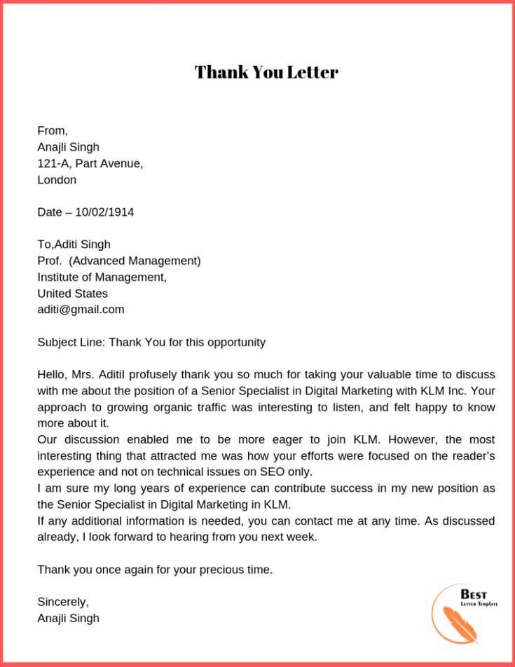 thank you for referral letter template