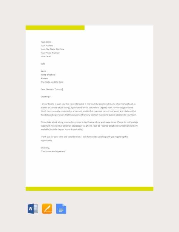 cover letter google doc template