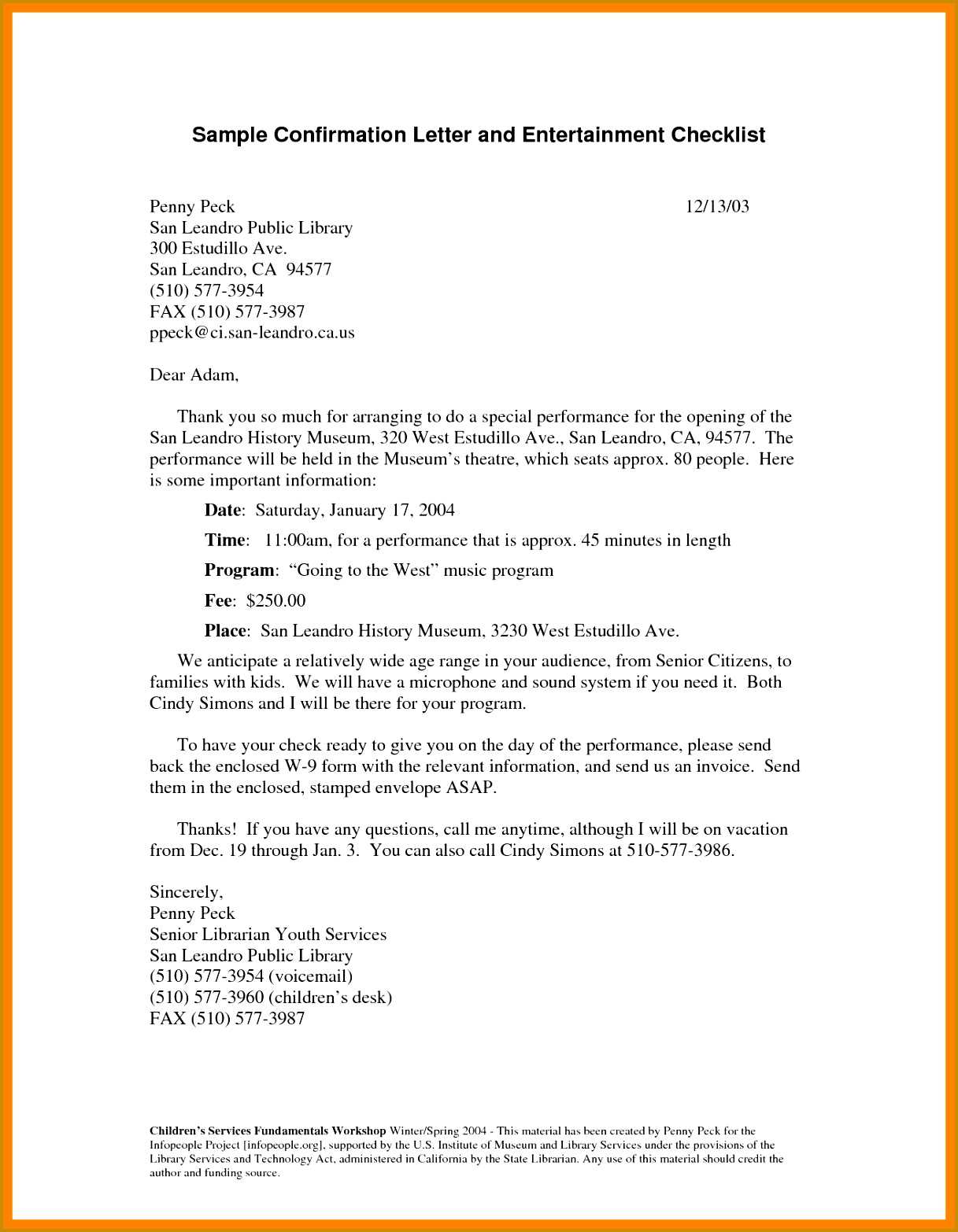 rent confirmation letter template