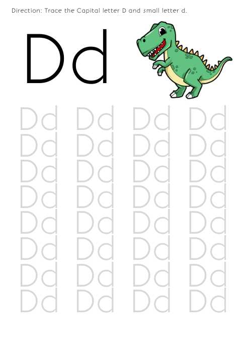 capital letter d template