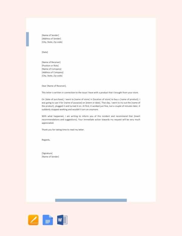 formal cover letter template word