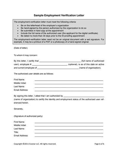 letter of employment template pdf