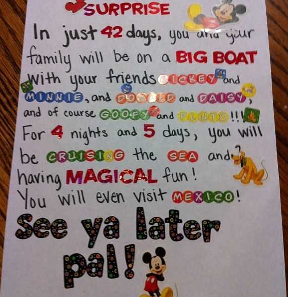 disney surprise letter template