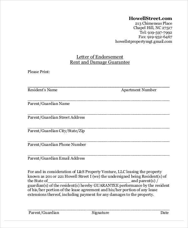 free parent letter template