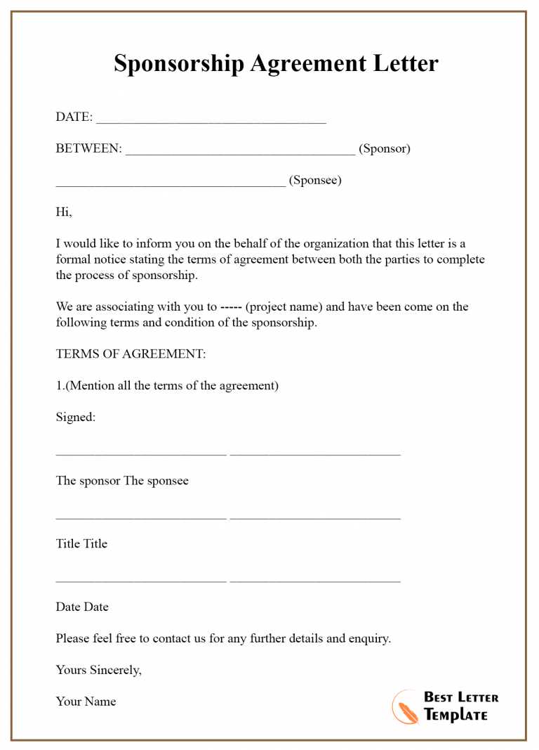 youth football sponsorship letter template