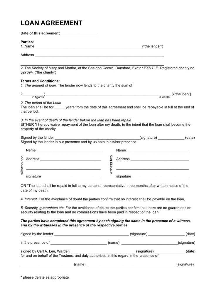 personal loan letter template