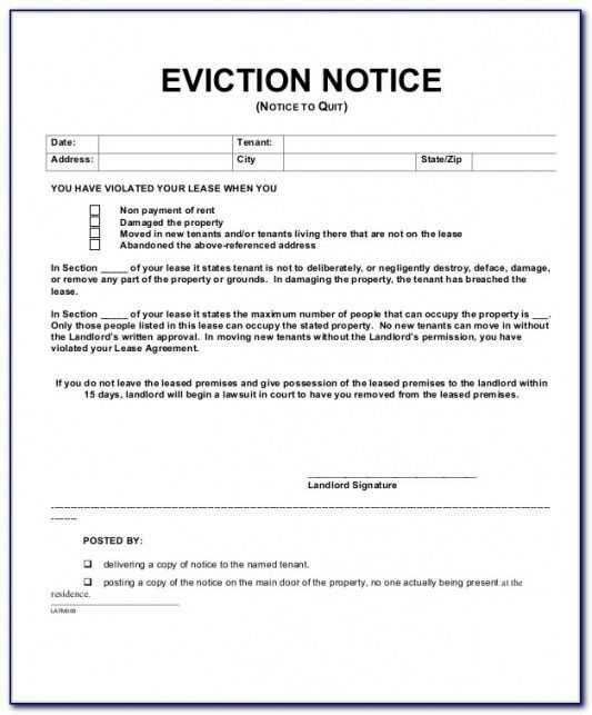 family eviction letter template