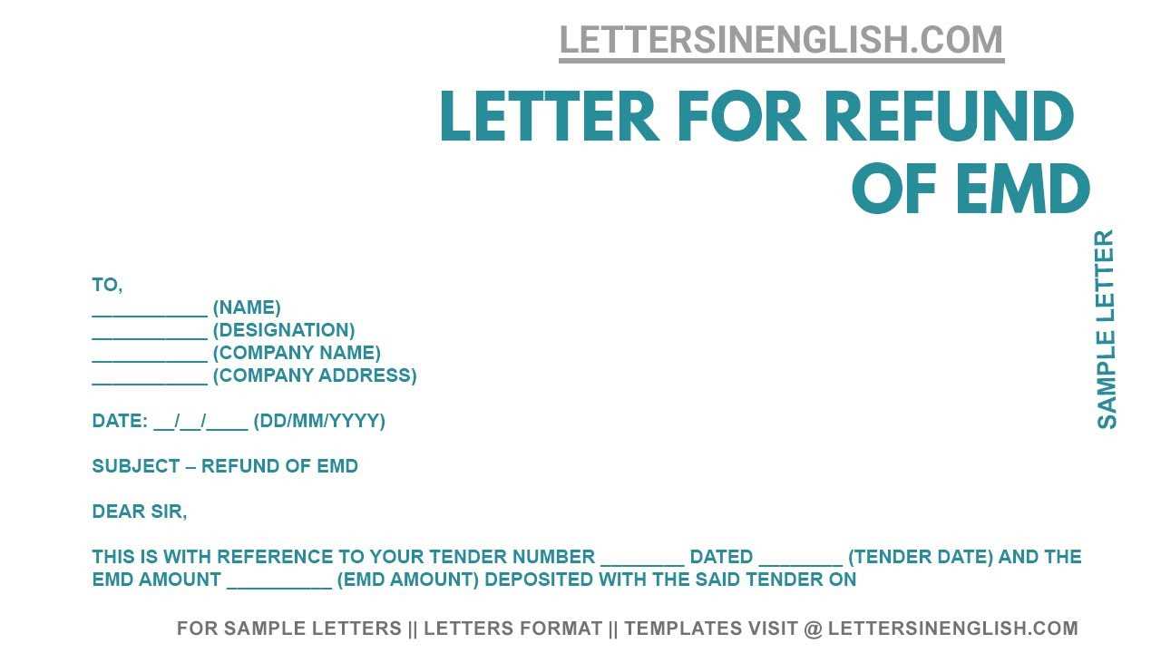 request for refund letter template overpayment