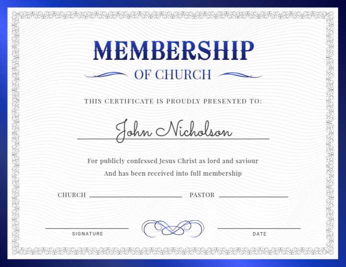 church membership letter template