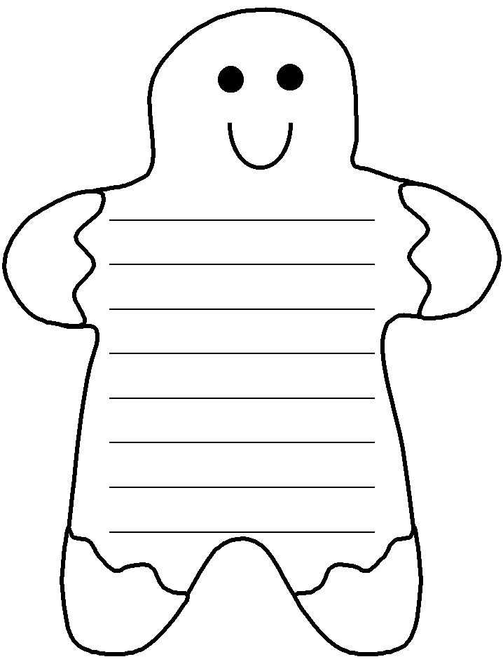 gingerbread man letter template