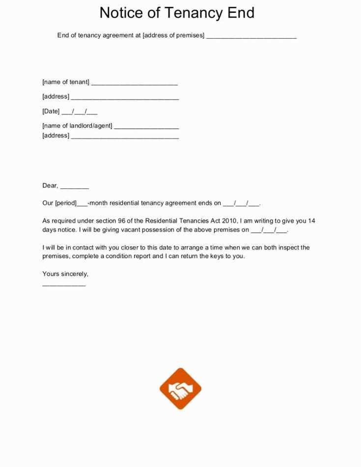 letter template to end tenancy agreement