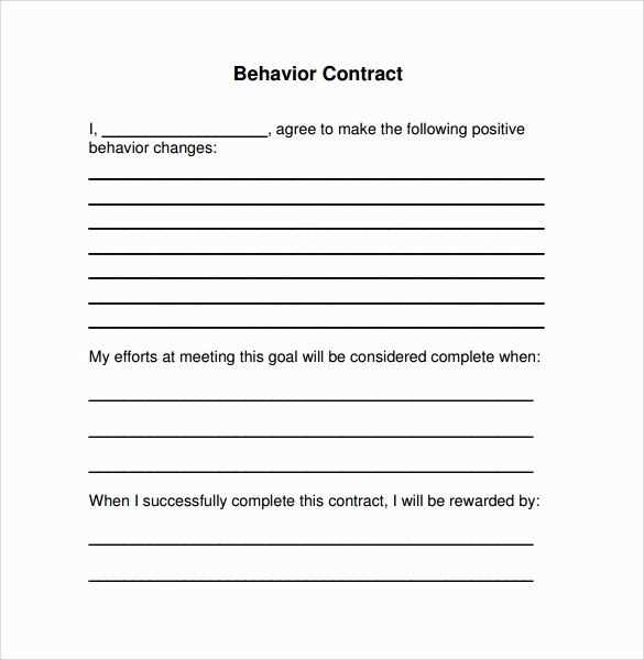 behavior letter template