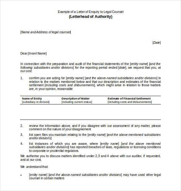 legal notice letter template